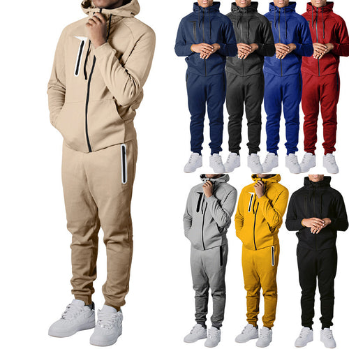 Herren Sportlicher Kapuzenjacke und Jogginghose Set Echoarchiv