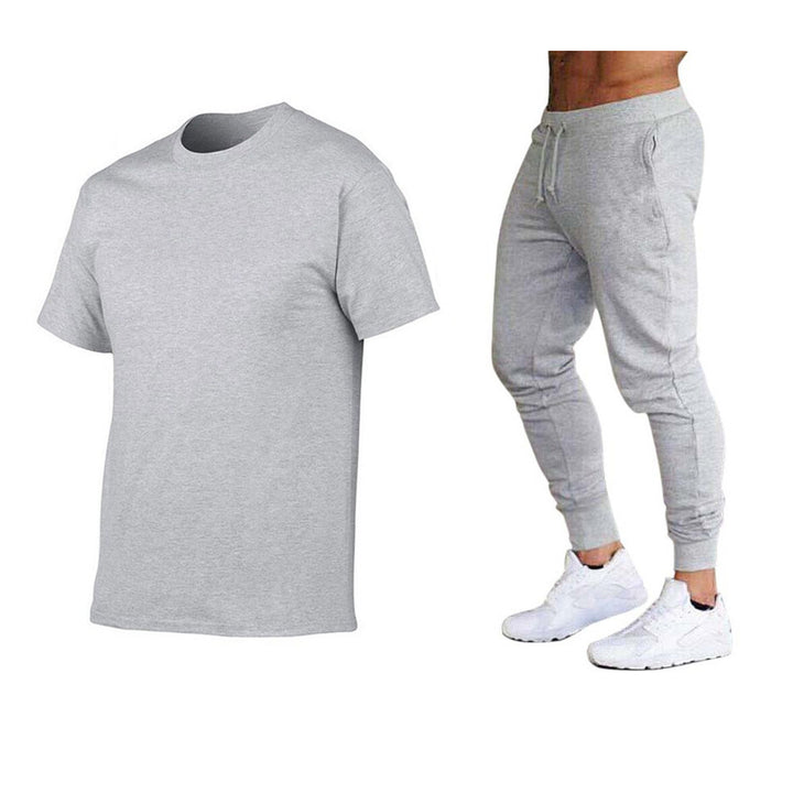 Herren sportliches T-Shirt und Jogginghose-Set mit funktionellem Design Echoarchiv