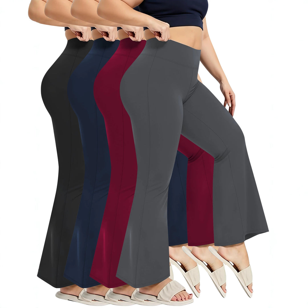Damen Flare-Leggings mit hohem Bund, butterweichem Stretch und formender Hüftnaht echoarchiv-