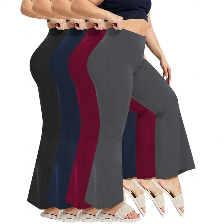 Damen Flare-Leggings mit hohem Bund, butterweichem Stretch und formender Hüftnaht echoarchiv-