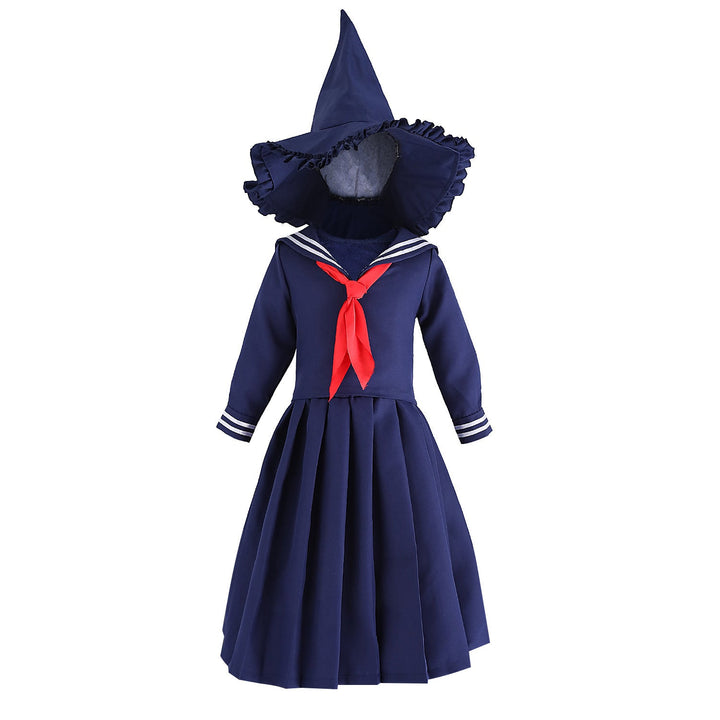 Mädchen Matrosenkleid mit großem Kragen und rotem Halstuch Echo Archiv