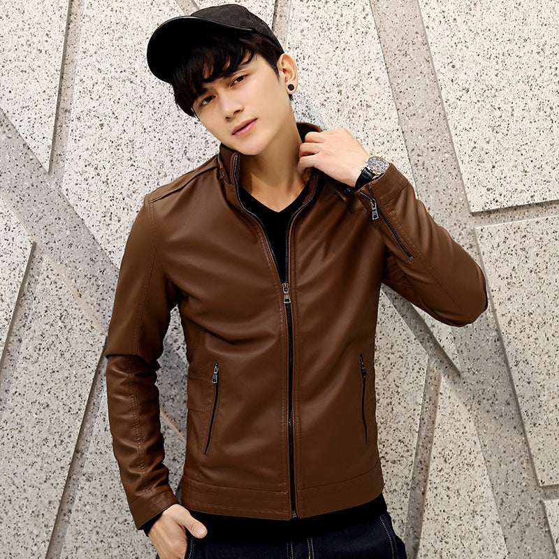 Herren Kunstlederblouson mit wärmender Teddyfleece-Innenlage und Stehkragen Echoarchiv