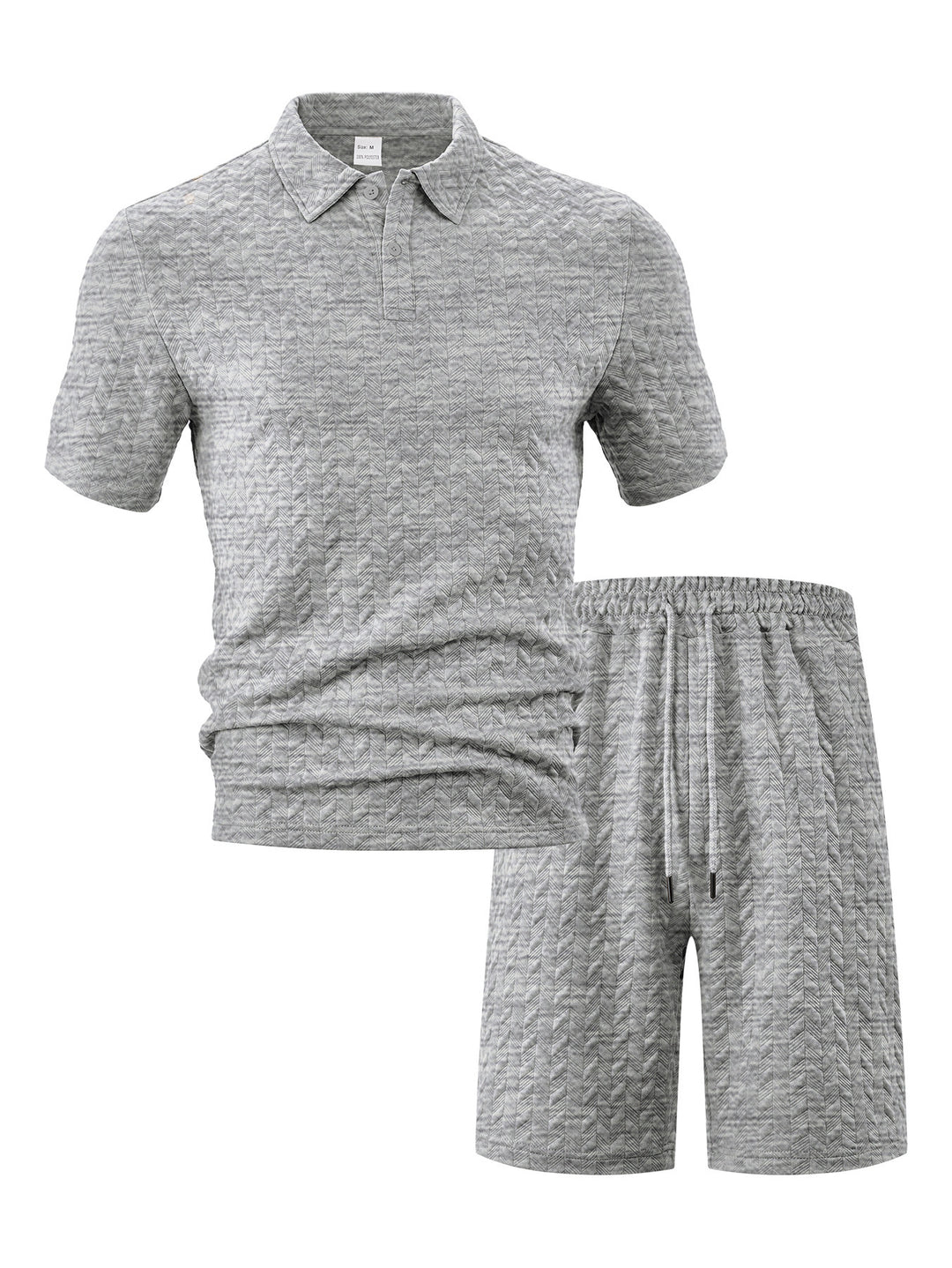 Herren Polo-Shorts-Set aus atmungsaktivem Strukturmaterial mit modischem Design Echoarchiv