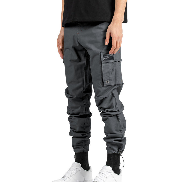 Herren Cargohose mit mehreren Taschen und elastischem Bund Echoarchiv