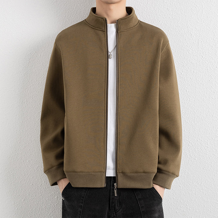 Herren Minimalistische Zip‑Blousonjacke aus technischem Stretchmaterial mit Stehkragen Echo Archiv
