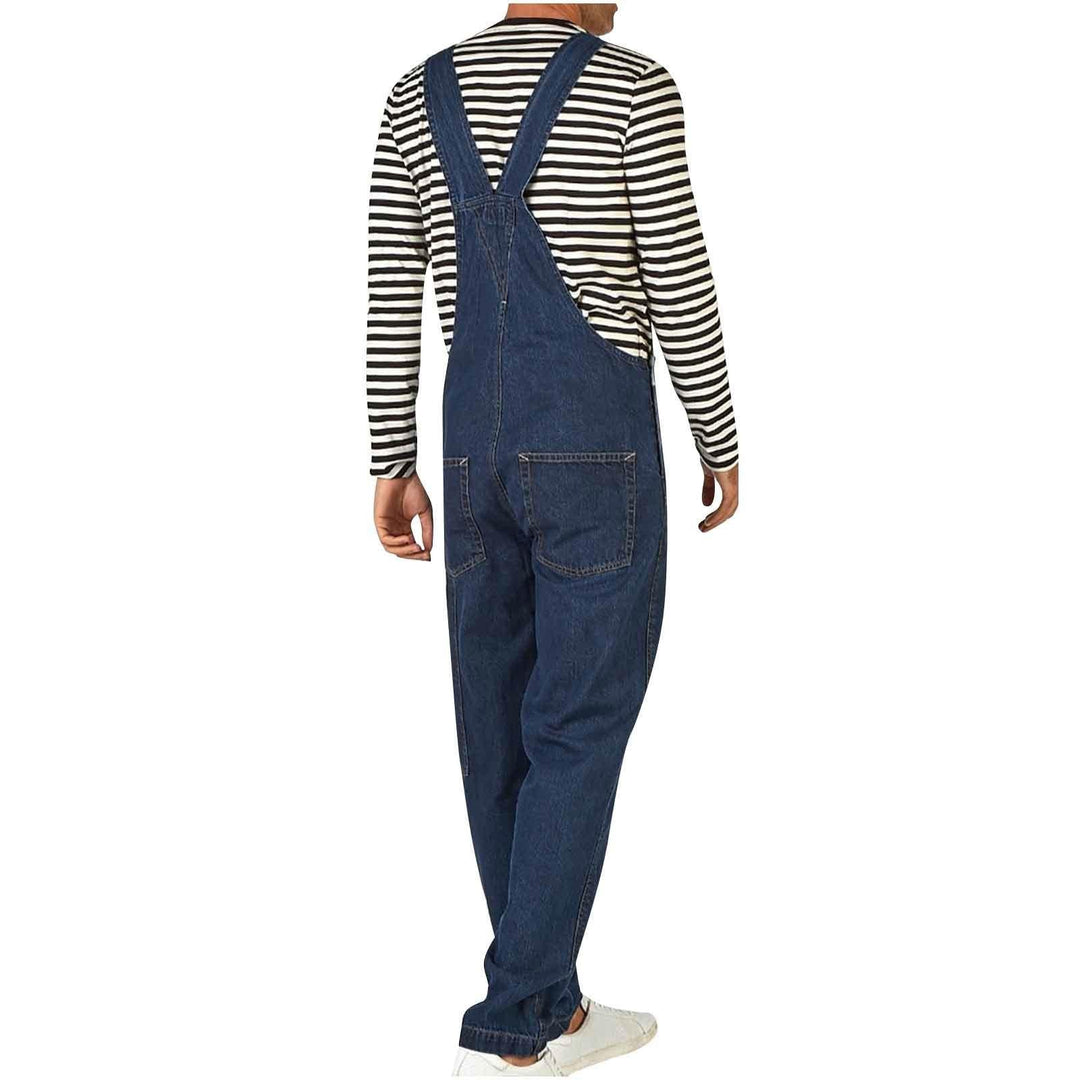 Herren Denim-Latzhose mit praktischen Taschen und Echoarchivrnem Schnitt Echoarchiv