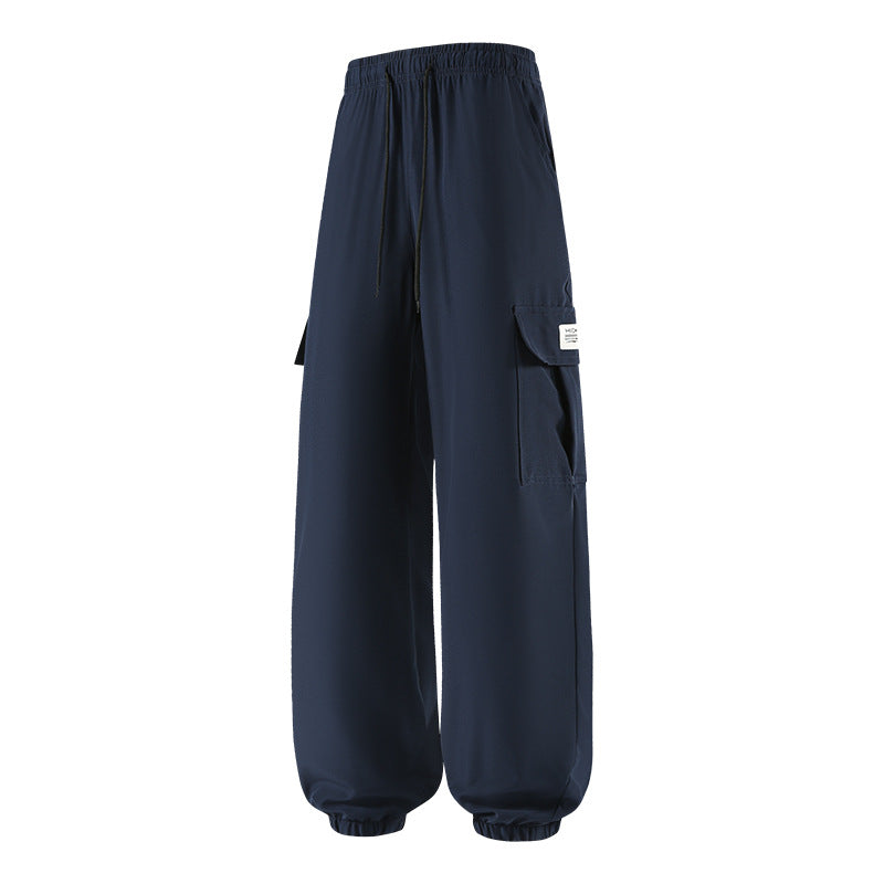 Herren Weite Cargo-Jogginghose mit Tunnelzug, elastischem Bund & Beinbündchen Echo Archiv