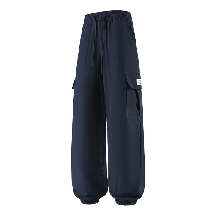 Herren Weite Cargo-Jogginghose mit Tunnelzug, elastischem Bund & Beinbündchen Echo Archiv