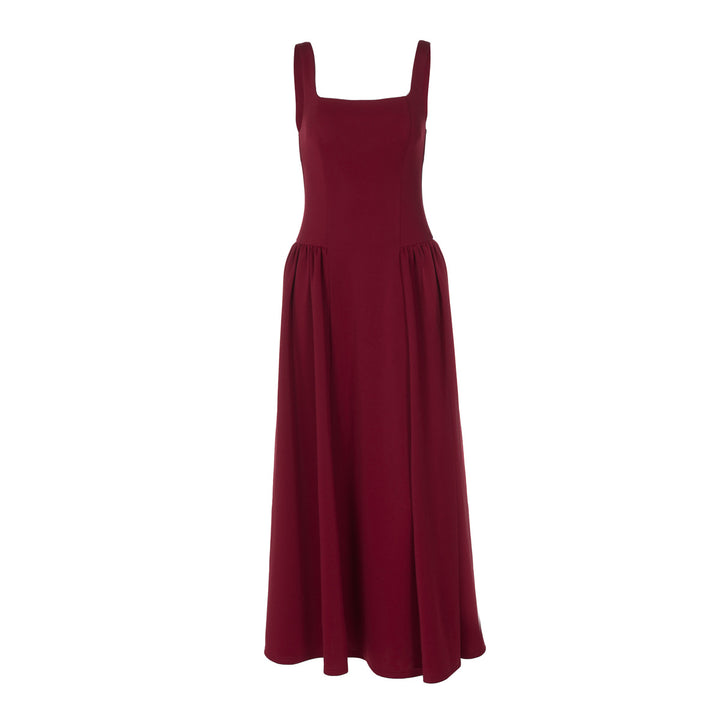 Damen Elegantes Abendkleid mit quadratischem Ausschnitt und fließendem Rock Echo Archiv