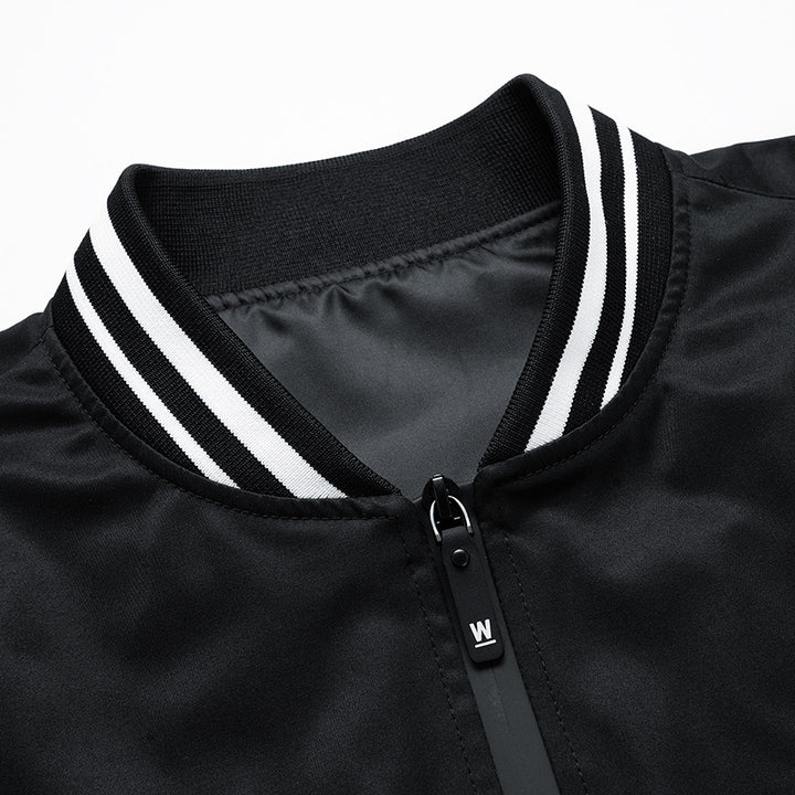 Herren modische Sportjacke mit gestreiftem Kragen und praktischen Taschen Echoarchiv