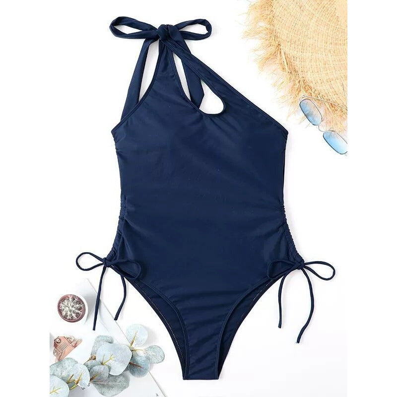 Damen Cut-Out Badeanzug mit hochgeschlossenem Design und verstellbaren Trägern Echo Archiv