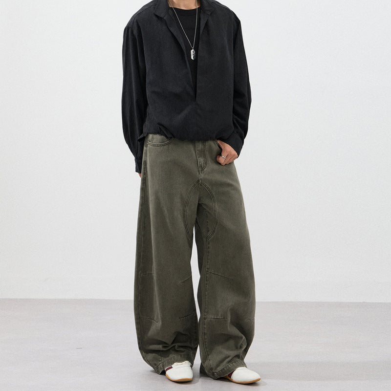 Herren Ultraweite Baggy-Hose mit markanter Schrittpasse und verstärkten Kniepanelen Echo Archiv