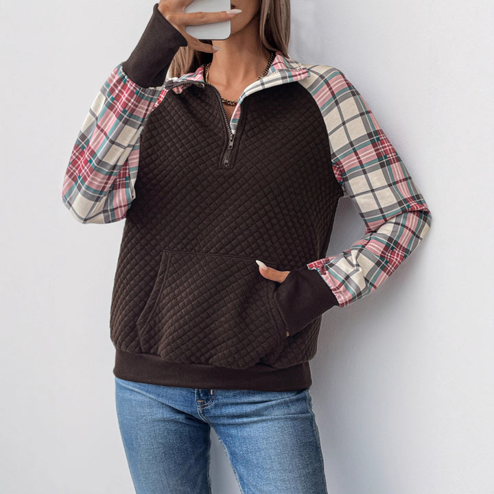 Damen Sportlicher Pullover mit Karomuster Echo Archiv
