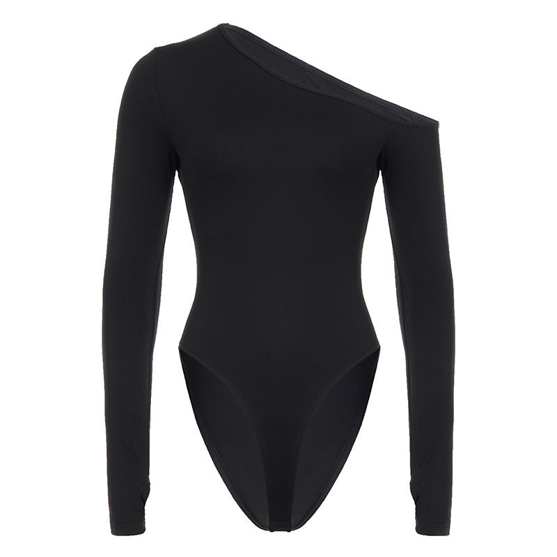 Damen eleganter Body mit langen Ärmeln und weitem Halsausschnitt Echo Archiv