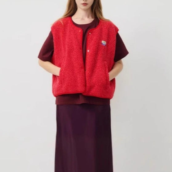 Damen komfortable Fleece-Weste Echoarchiv