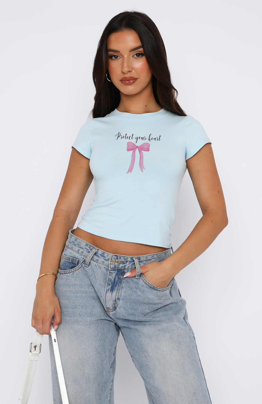 Damen bequemes Crop-Top mit modischem Druck Echo Archiv