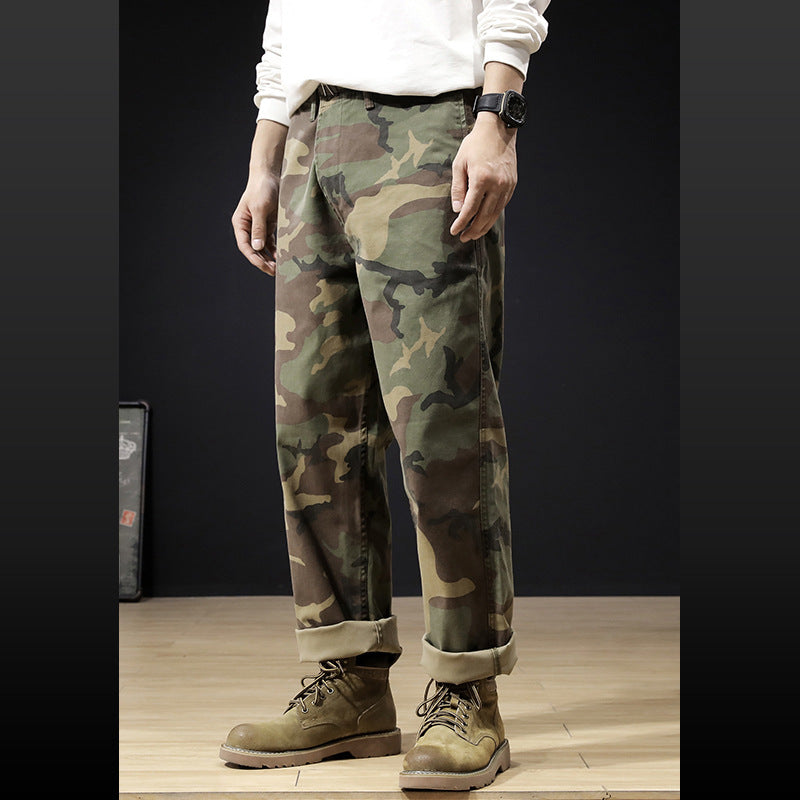 Herren Cargohose mit modernen Camouflage-Details und bequemen Schnitt Echoarchiv