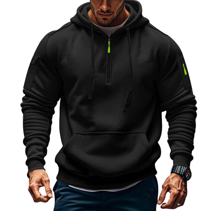 Herren Kapuzenpullover mit modernem Reißverschluss und praktischen Taschen Echoarchiv