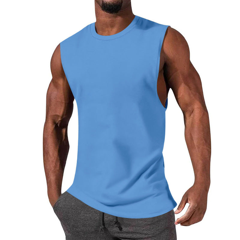 Herren nan athletisches Tanktop mit extra tiefem Armanschnitt und elastischem Baumwollmix Echoarchiv
