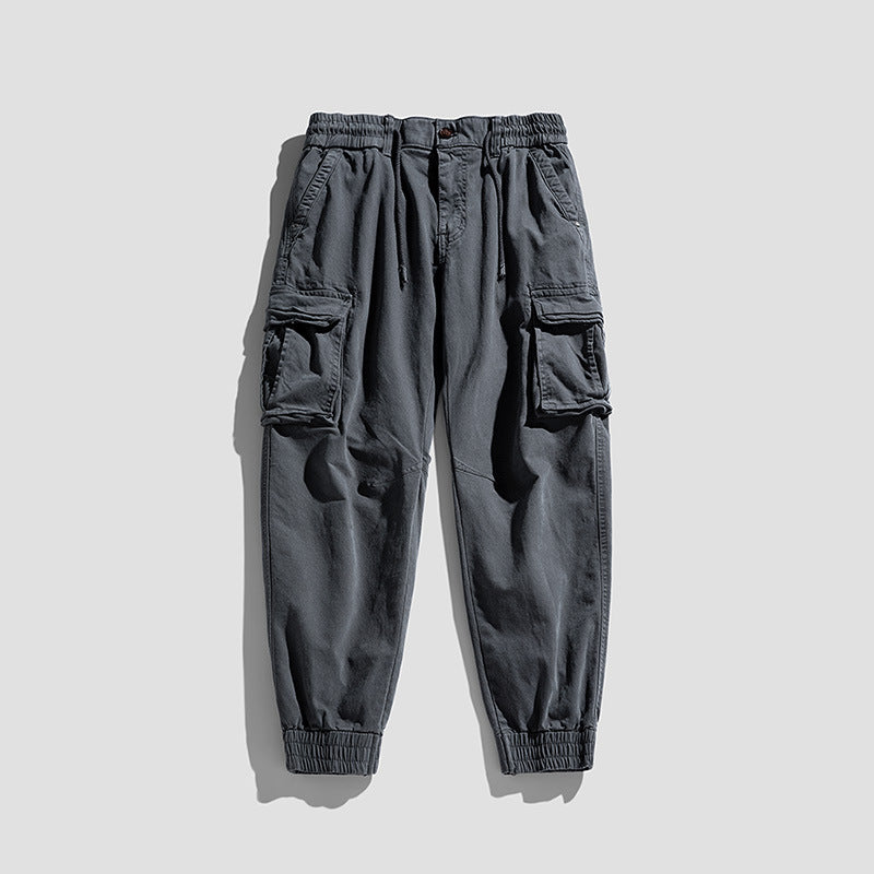 Herren Cargo-Joggerhose im Tactical-Streetstyle mit elastischem Bund, Klapp‑Utility‑Taschen und gerippten Beinabschlüssen Echo Archiv
