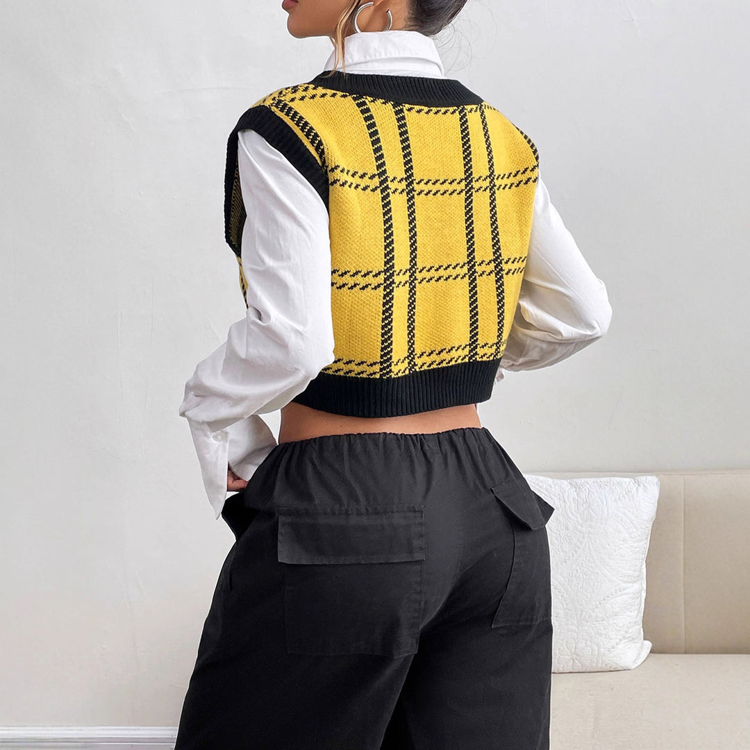 Damen Karo Strickoberteil Echo Archiv