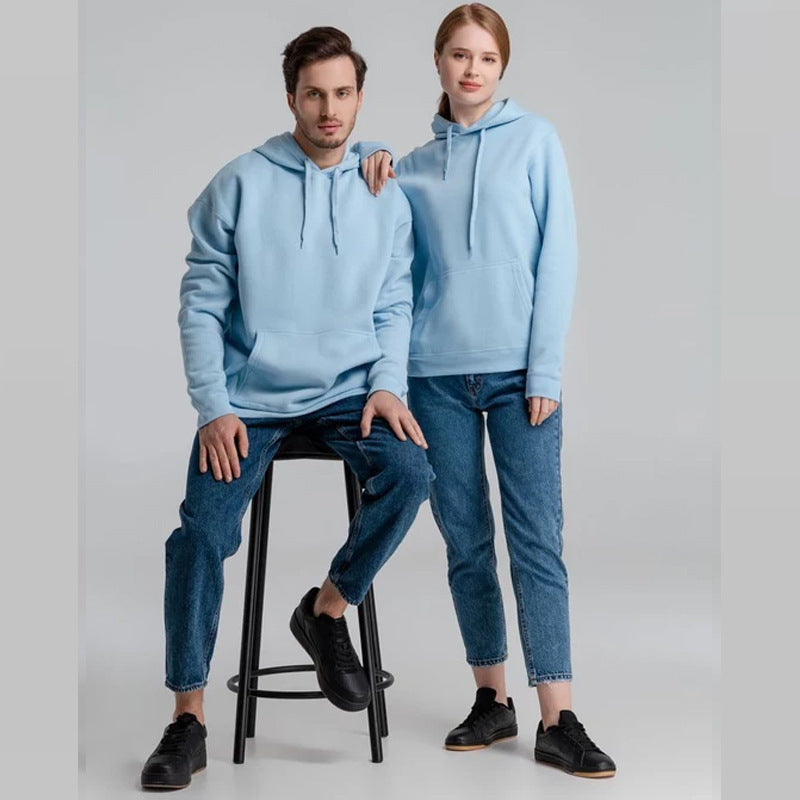 Unisex nan minimalistischer Heavyweight Kapuzenpullover aus French‑Terry mit verdeckter Kängurutasche und schmaler Silhouette Echo Archiv
