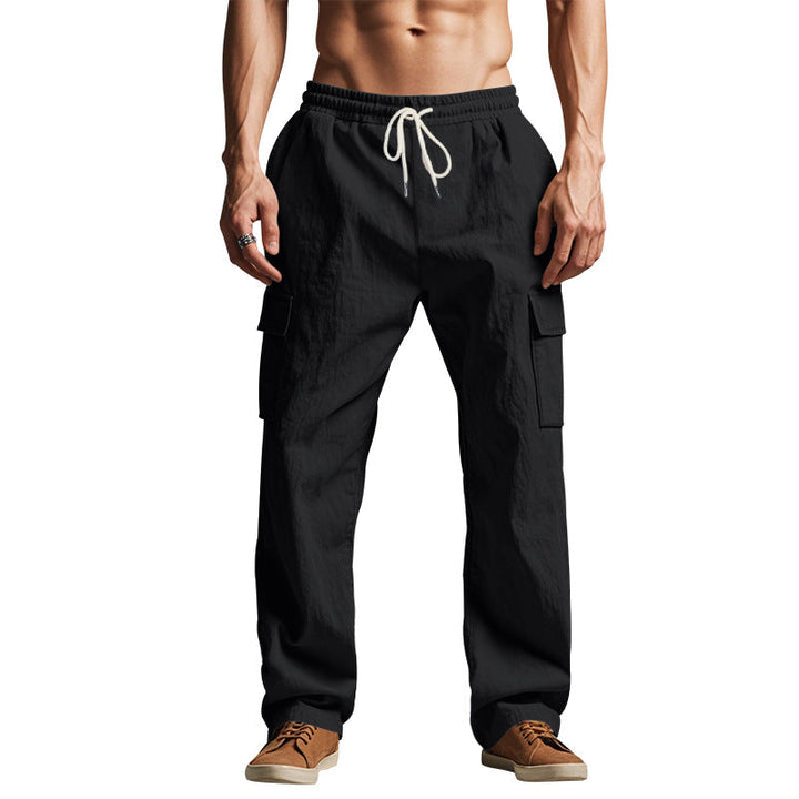 Herren lockere Cargohose mit elastischem Bund und praktischen Seitentaschen Echoarchiv