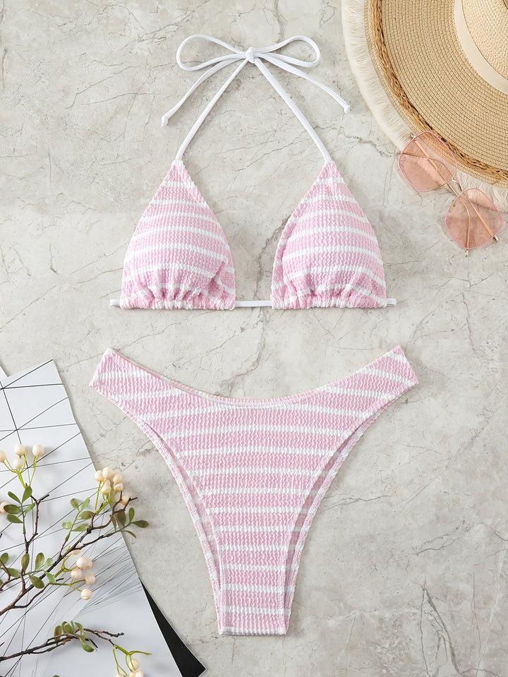 Damen Triangel-Bikini mit raffinierten Streifen Echo Archiv