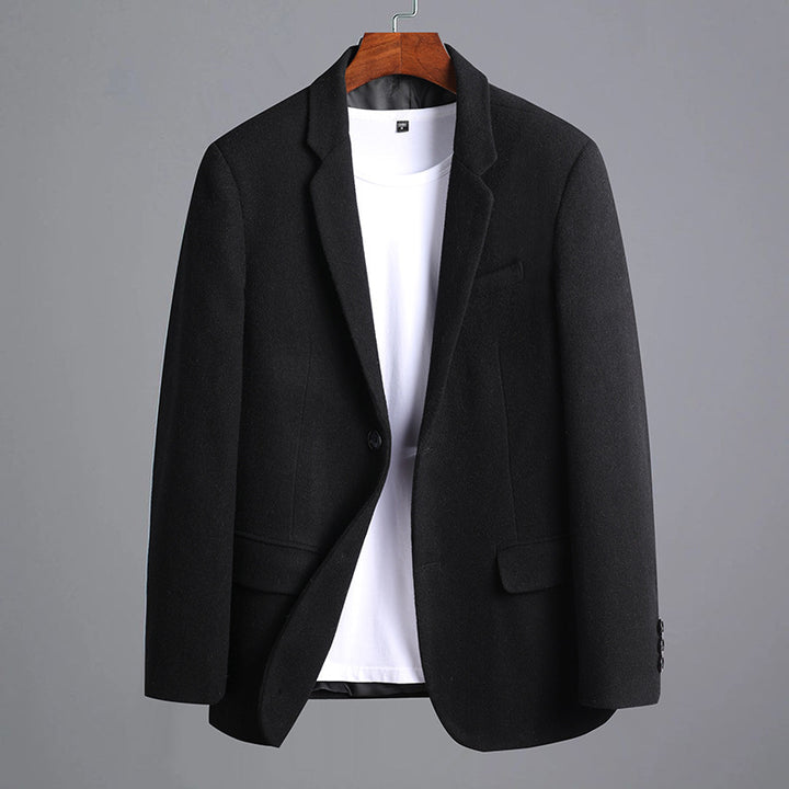 Herren Modernes Wollmix-Sakko im Slim-Fit mit Ein-Knopf und Pattentaschen Echoarchiv