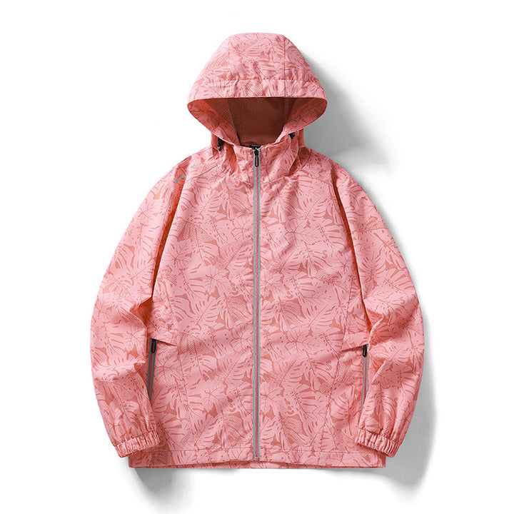 Herren Leichte Outdoor-Jacke mit Kapuze und floralem Design Echo Archiv