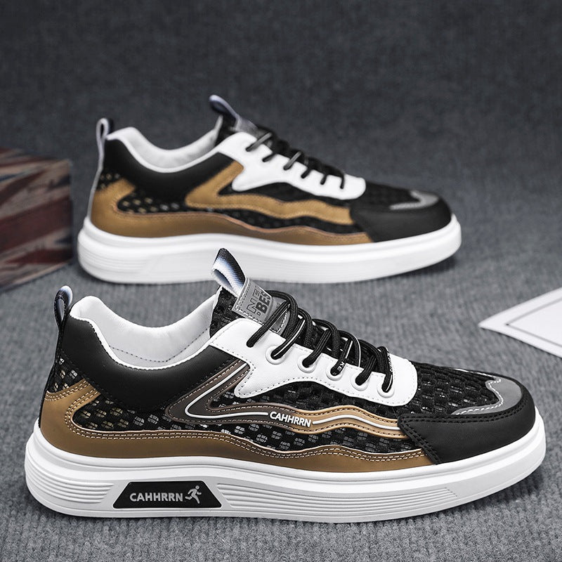 Herren atmungsaktive Wabenmesh-Street-Sneaker mit PU-Overlays, verstärkter Zehenkappe und profiliertem Gummirand Echo Archiv