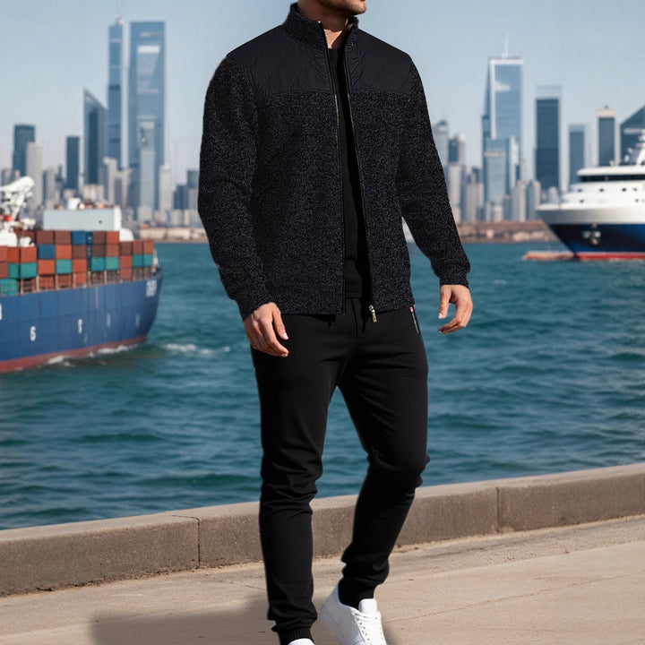 Herren Sportliche Jacke mit Querrippen-Muster und leicht gepolstertem Schulterbereich Echoarchiv