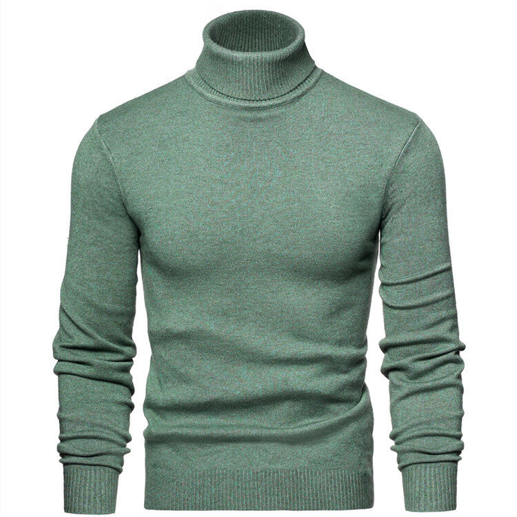 Herren eleganter Rollkragenpullover aus feiner Merinowolle Echoarchiv