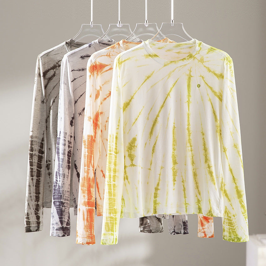Herren Langärmeliges Batik-Longsleeve mit Slub-Struktur Echoarchiv