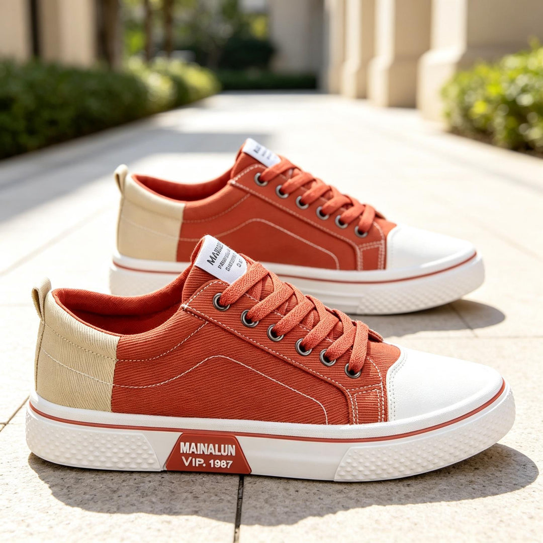 Herren Sportliche Sneakers mit kontrastierenden Einsätzen Echoarchiv