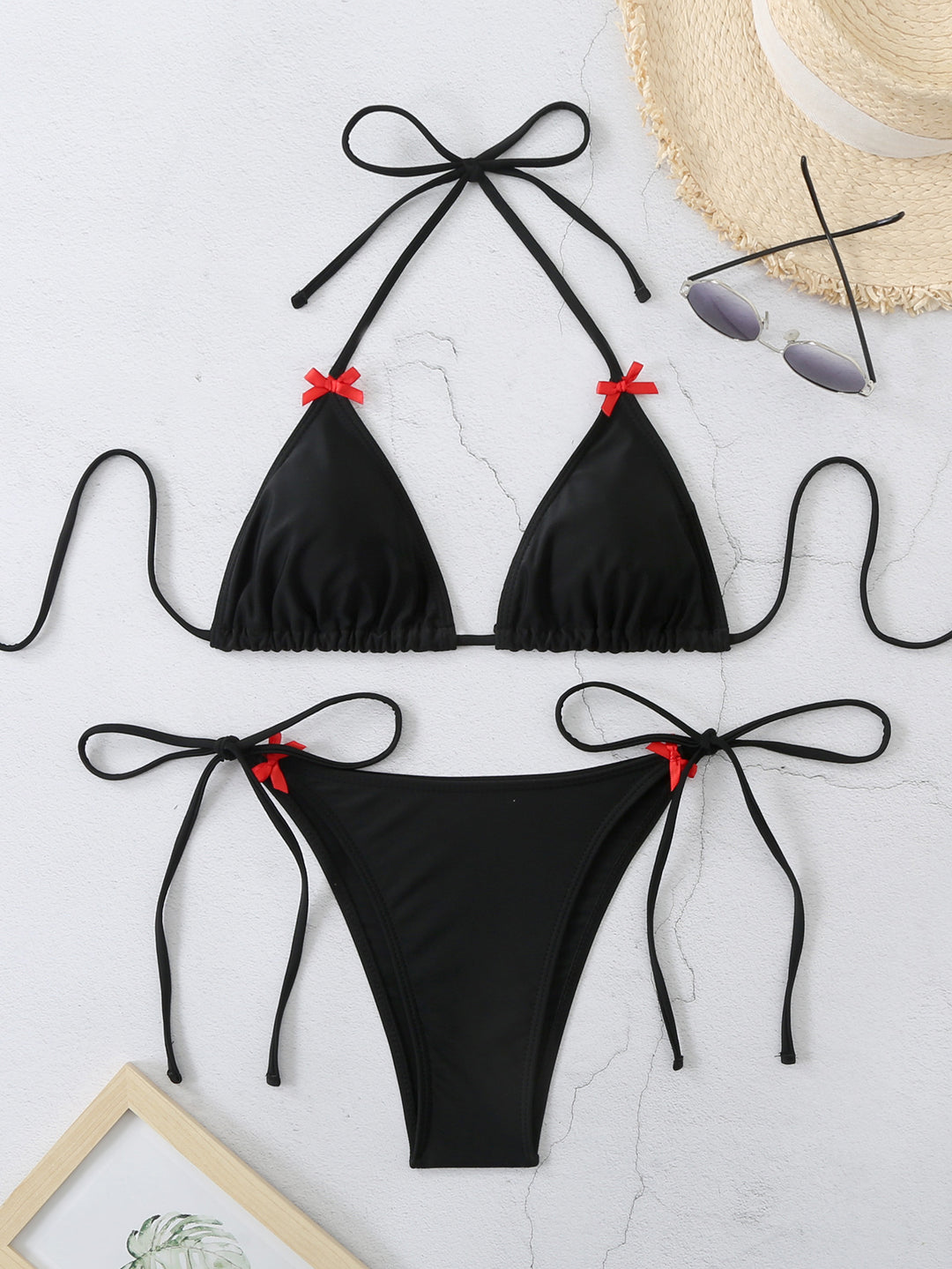 Damen Triangel-Bikini-Set mit verspielten Rüschendetails Echo Archiv