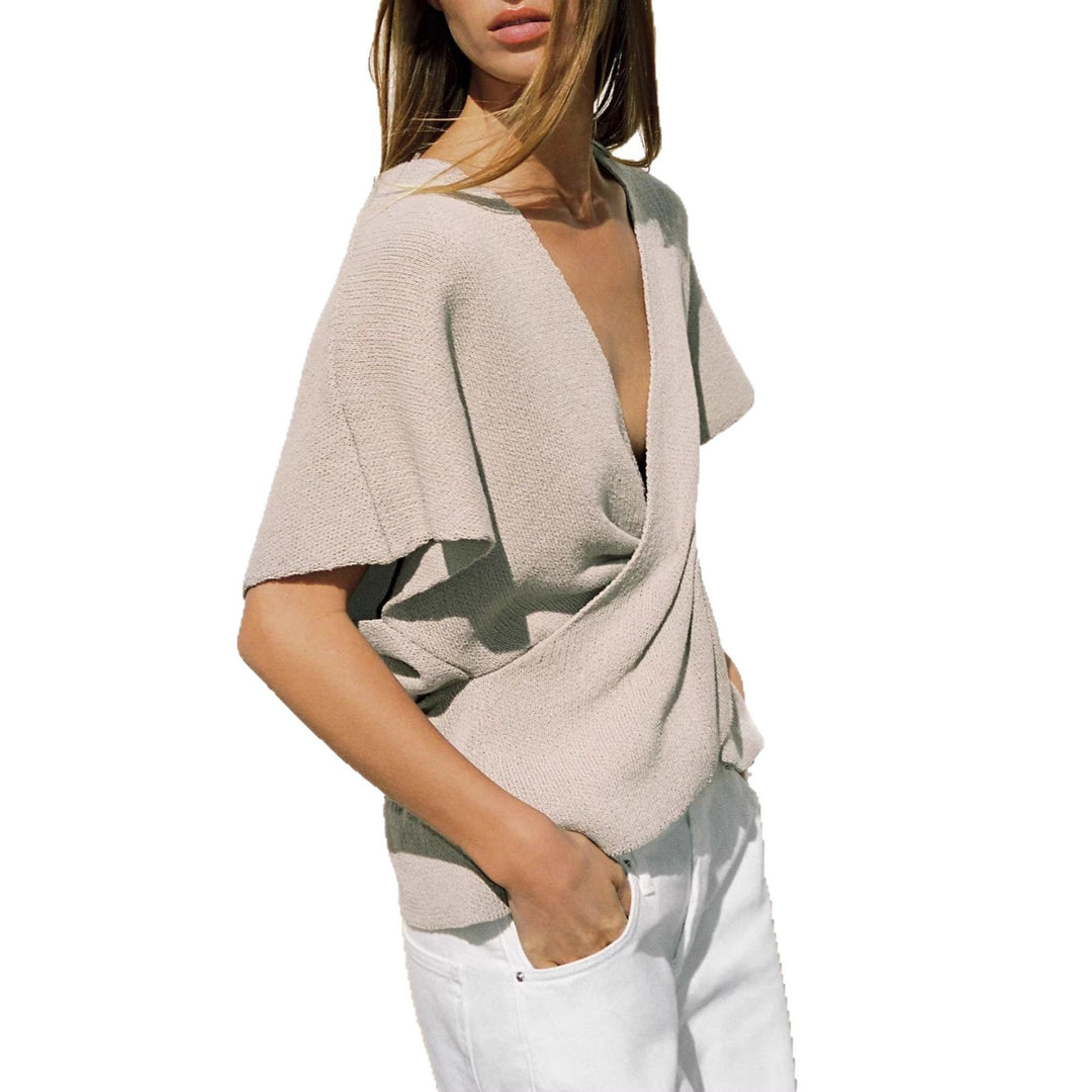 Damen luftiges Wickeloberteil mit eleganter Drapierung Echo Archiv