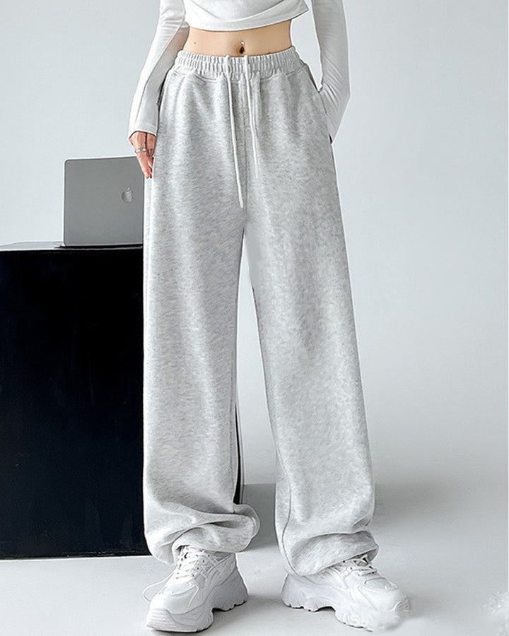 Damen nan extraweite Palazzo-Sweathose mit hohem Komfortbund, seitlichen Eingrifftaschen, Schlitz am Saum und Kordelzug Echo Archiv