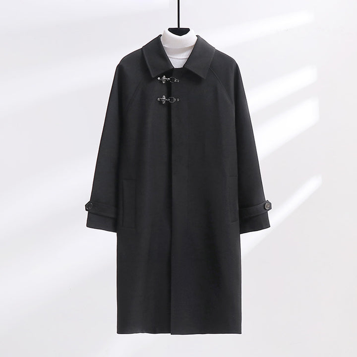 Damen Longline-Mantel mit Knebelverschluss und Raglanärmeln Echoarchiv