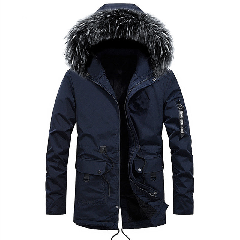 Herren Thermo-Parka mit abnehmbarer Kunstfellkapuze und wasserabweisender Isolierung Echoarchiv