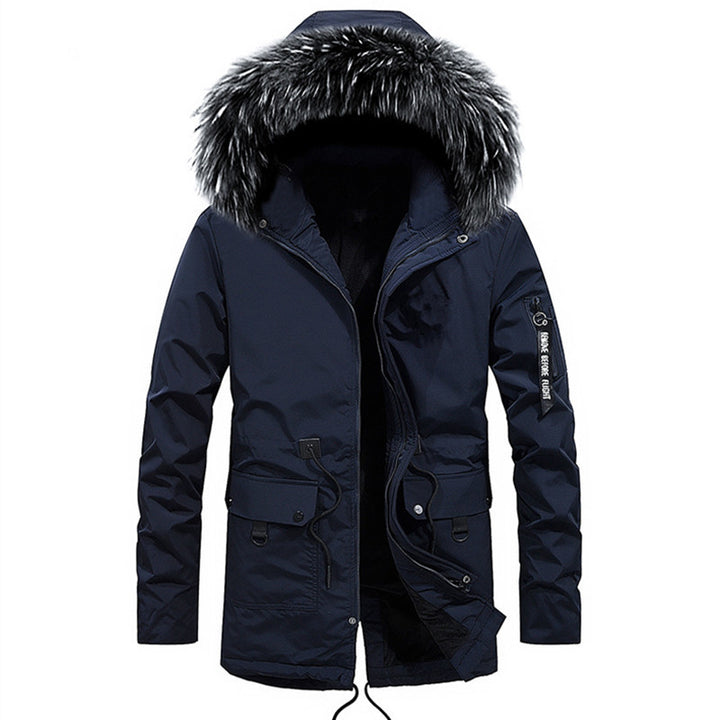 Herren Thermo-Parka mit abnehmbarer Kunstfellkapuze und wasserabweisender Isolierung Echoarchiv