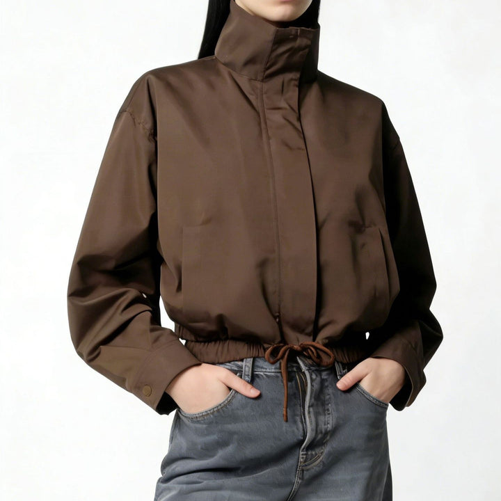 Damen Modische Jacke mit Stehkragen
