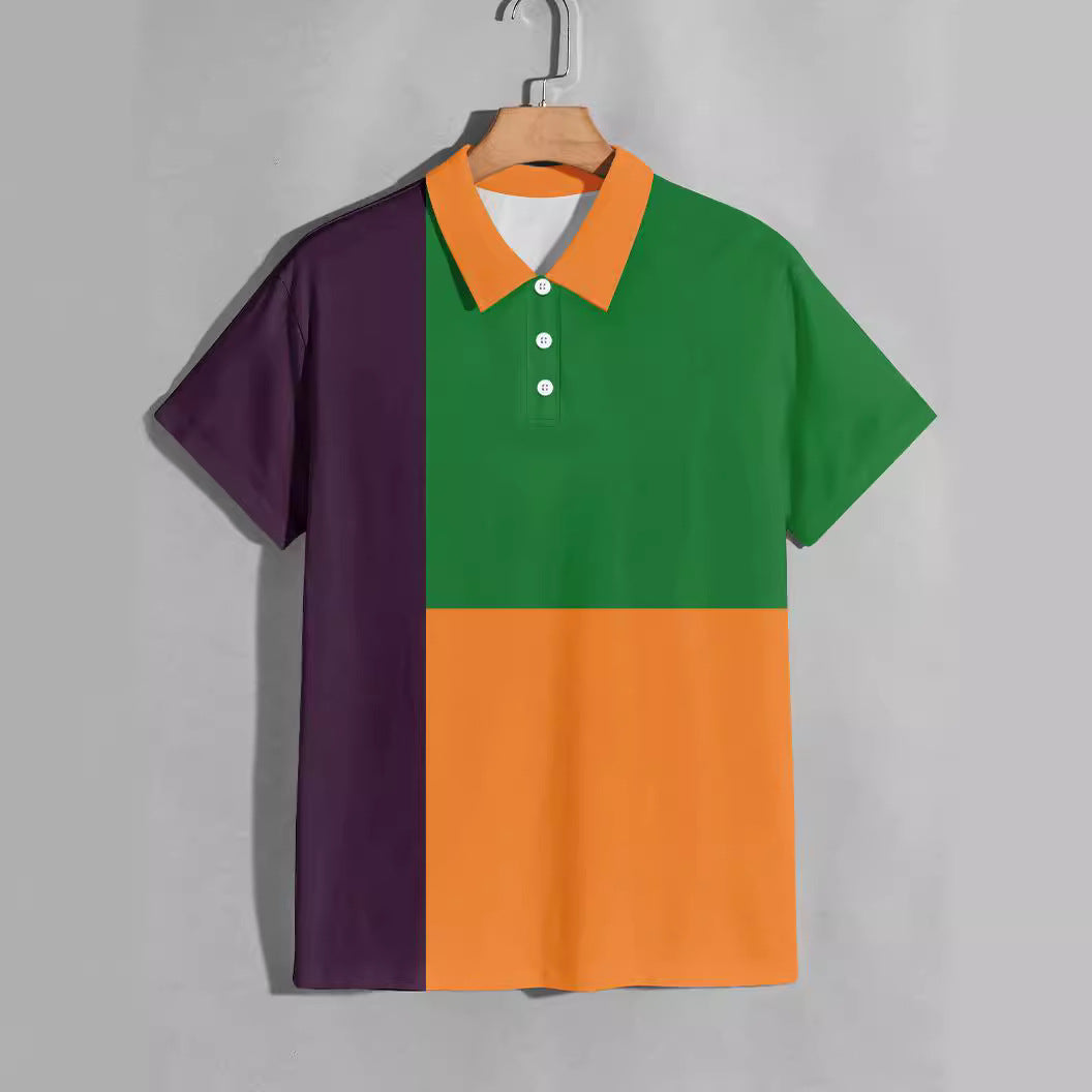 Herren Polohemd mit Farbblockdesign und modernem Kragen Echoarchiv