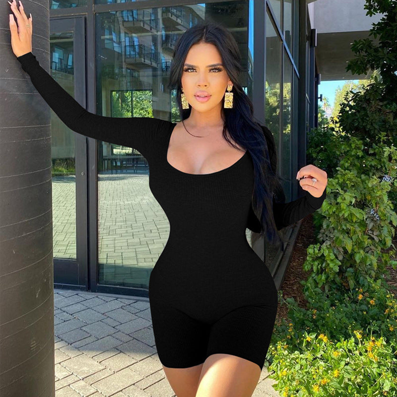 Damen Bodysuit mit langen Ärmeln und Quadrat-Ausschnitt Echo Archiv