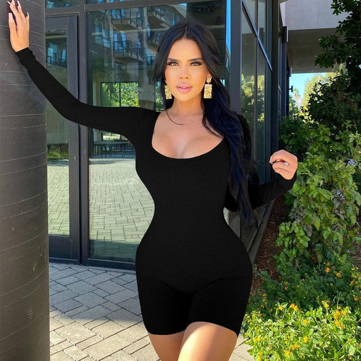 Damen Bodysuit mit langen Ärmeln und Quadrat-Ausschnitt Echo Archiv