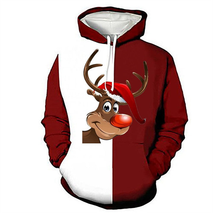 Damen Lustiger Kapuzenpullover mit Weihnachtsmotiv Echoarchiv