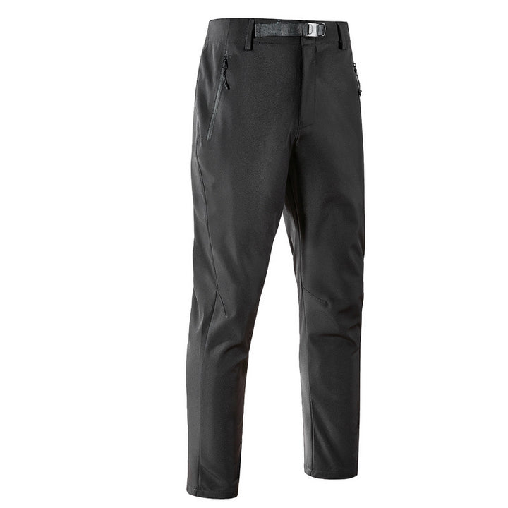 Herren Softshell-Outdoorhose mit engem Tapered‑Schnitt, integriertem Gürtel & Reißverschlusstaschen Echoarchiv