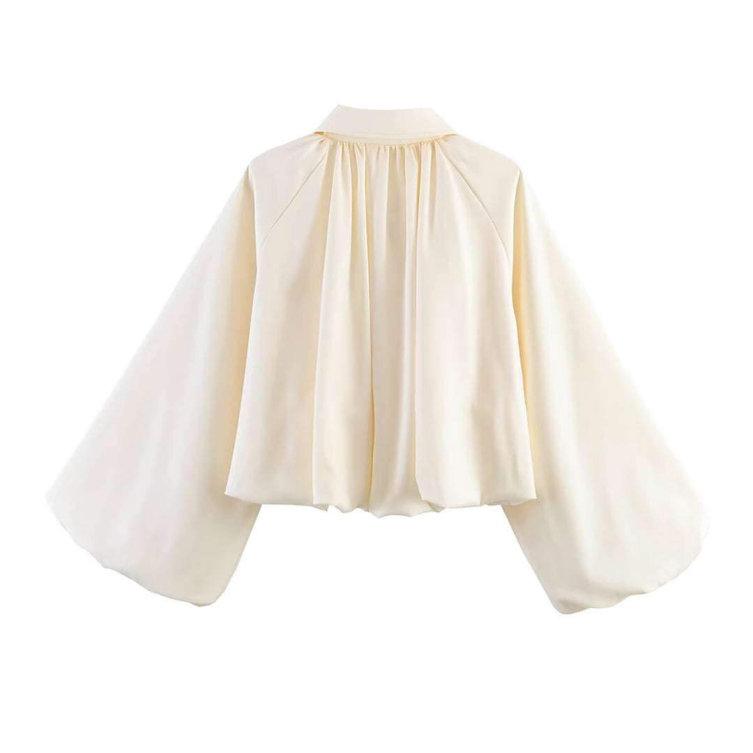 Damen Kurze Cape-Jacke mit weitem Fledermausärmel und geraffter Passe Echoarchiv