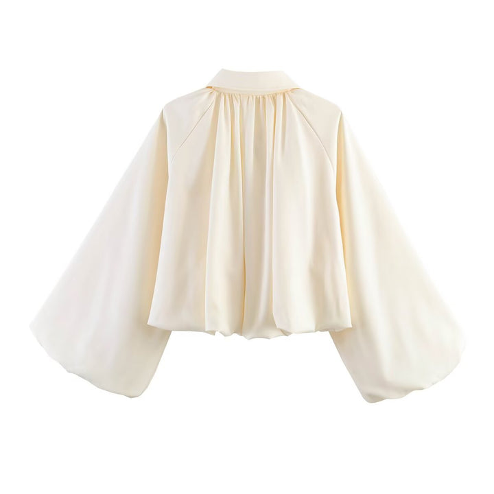 Damen Kurze Cape-Jacke mit weitem Fledermausärmel und geraffter Passe Echoarchiv