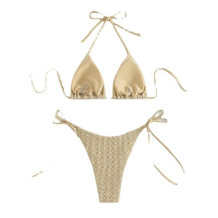 Damen Hochtailliertes Triangel-Bikini-Set mit raffinierten Bindebändern Echo Archiv